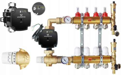 Optimized name: Astibi Energooszczędni Razdjelnik za Podno Grijanje s Grundfos Pumpom