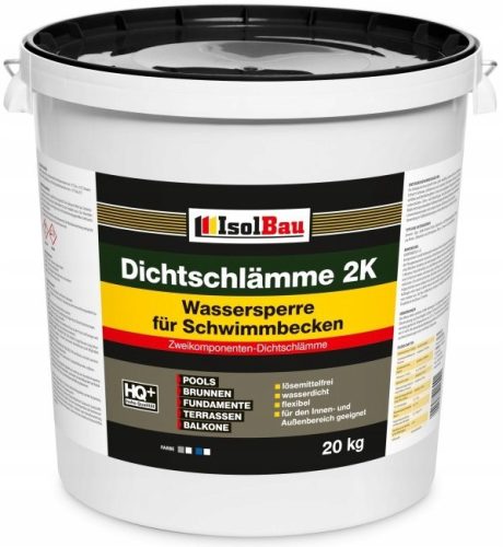 Isolbau Dichtschlämme 2K hidroizolacija mulja bazen jezerce balkon 20 kg