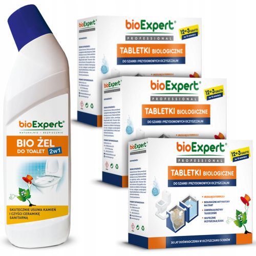 BioExpert Profesionalni Set za Čišćenje Septičke Jame i Pomoćnih Postrojenja - 45 Tableta + WC Gel 0,5 L

Ovaj ekskluzivni set BioExpert Professional donosi revolucionarni pristup čišćenju septičkih j