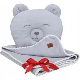  PREKRIVAČ OD MUSLIN + JASTUK BABYMAM BEAR
