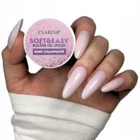   CLARESA SOFT & EASY BUILDER GEL ŽELA ZA IZRADU NOKTIJU PINK ŠAMPANJAC 12g