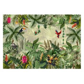 JUNGLE tapeta Životinje Lišće Dnevni boravak 312x219