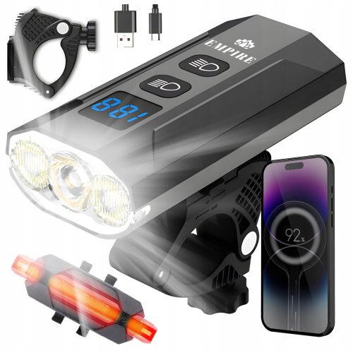  SET LED SVJETILA ZA BICIKL, SNAŽNE PREDNJE + STRAŽNJE