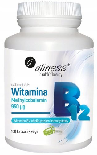 Aliness Vitamin B12 Metilkobalamin 950 mcg 100 veganskih kapsula