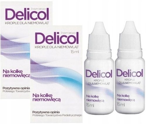 Kapi za kolike kod beba Delicol 2 x 15 ml, olakšava probavu