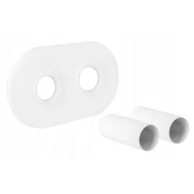 ZESTAW ZA MASKIRANJE VENTILA, DVOSTRUKA ROZETA, MAT BIJELA
