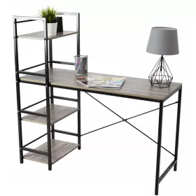    Tutumi Loft pravokutni radni stol 120 x 49 x 120,5 cm wenge hrast + naljepnica s etiketom