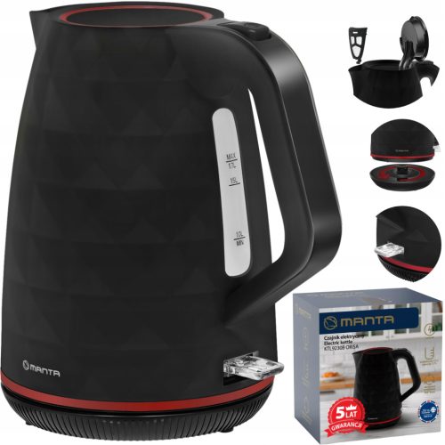  Bežično kuhalo za vodu crno 2200W BPA FREE 1.7L Manta KTL9230B
