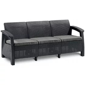   Set vrtnog namještaja - Plastična klupa s naslonom 182 x 70 cm