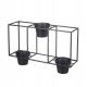 Metalni viseći stalak za cvijeće LOFT crne boje 60x30 cm