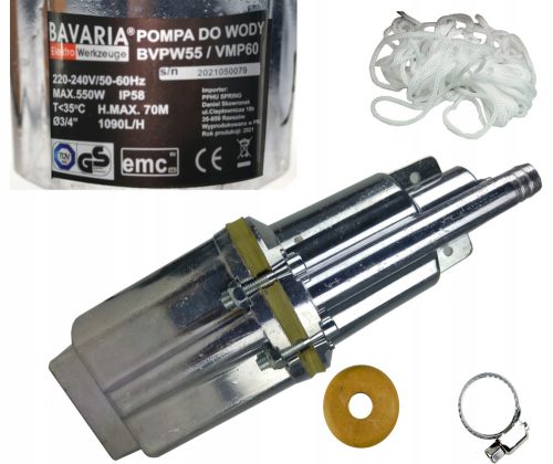 Potopna pumpa za duboke bunare Wima 550 W, 900 l/h