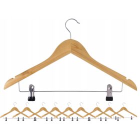   Viseći drveni vješalica sa križem i klipsama za garderobne vješalice x10