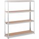Regal za pohranu metala MSW 180 x 160 x 40 cm max 150 kg po polici