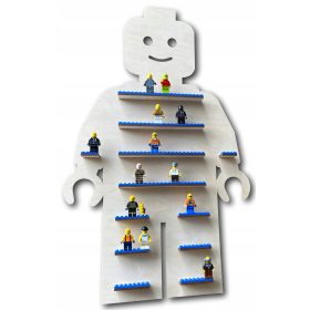  Polica za figure 60 cm, figura, tamnoplavi blokovi