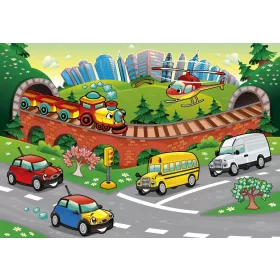 Dječja foto tapeta automobili vlak 312 x 219