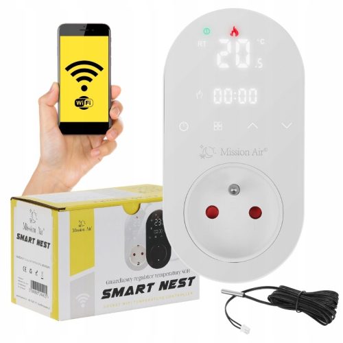 Gniazdasti regulator temperature SMART NEST BLACK