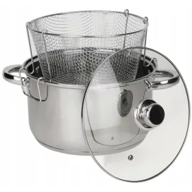   Garnitura za prženje pomfrita i ribljeg mesa Rossner KL88 srebrna, 5,5 l