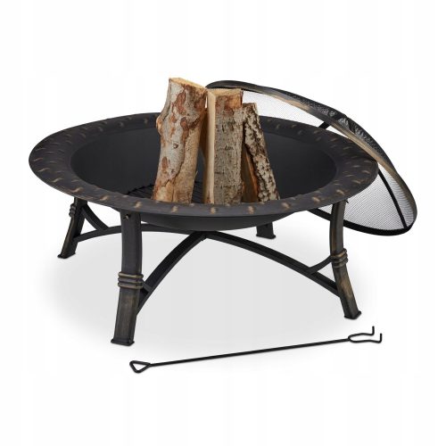 Metalni vrtni kamin - Vrtni kamin 90 cm, dužina 90 cm