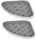 Asmat Ecoco kutne police sive 32x22x6 cm 2 kom.