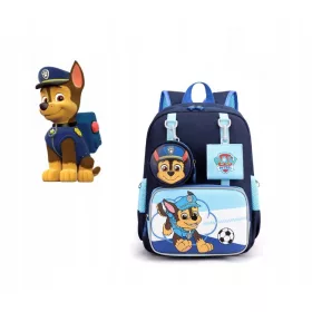   Ruksak za školu s više odjeljaka Paw Patrol Chase + novčanik + futrola za ključe