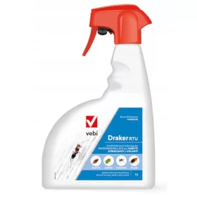    Tekućina protiv žohara, krpelja, komaraca, moljaca, mrava, muha, osa, pauka, buha, stjenica, srebrnih ribica Draker RTU 1 kg 1000 ml