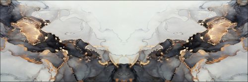 KUHINJSKA FOTO TAPETA CRNO-BIJELI MRAMOR 260x60 cm