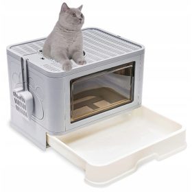 Velika kućica za mačke s ladicom i poklopcem (F010)