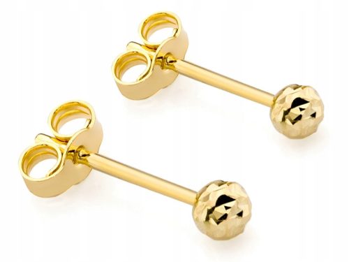 ZLATNE NAUŠNICE S DIJAMANTNIM ZLATOM 14K 3mm