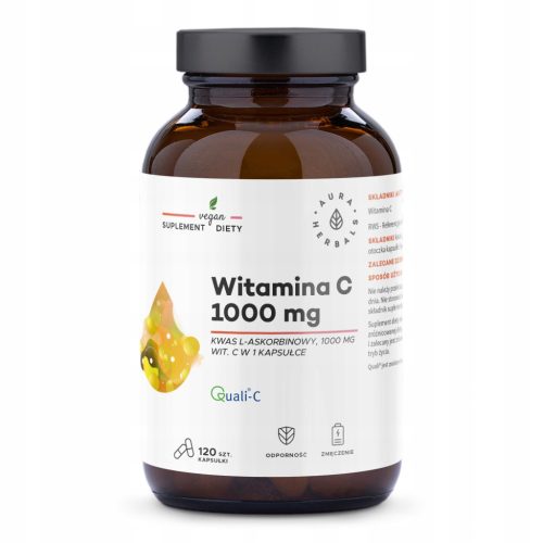 Vitamin C 1000 mg Aura Herbals, kapsule za vegane, 120 komada