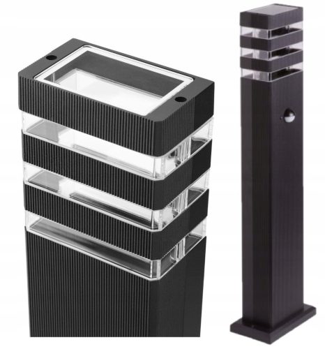 Ecolight GU10 vrtni stup za rasvjetu, 60 cm, crni