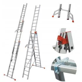 Krause ljestve 9,3 m aluminijske 3 x 36 do 150 kg