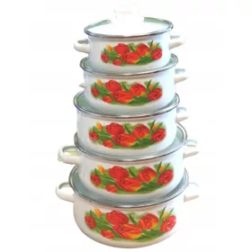 Veleprodaja set lonaca TULIP Emajlirani 10 kom.