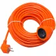 HITELO vrtni produžni kabel 20 m, 1 kom utičnice, narančasti