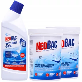   NeoBac Aktivator za septičke jame i pročistač - Set 2x600 g + Gel za čišćenje wc-a 750 ml
