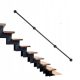 Metalna crna ograda stubišta visoka 366cm s promjerom od 32mm