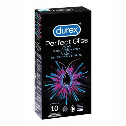 Durex Perfect Gliss dugotrajni kondomi s obiljem lubrikanta 10 kom