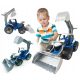 Veliki traktor za pijesak s pomičnom kašikom i buldožerom, 70 cm
