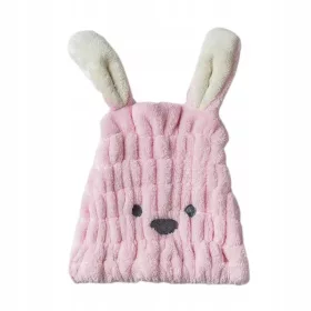 Turban za sušenje kose od mikrovlakana u nijansi medo roza