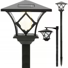   Solarna utičnica za vrtnu svjetiljku - SuperLED solarna svjetiljka, crna, 150 cm, 1 kom.