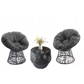   Set vrtnog namještaja - Metalni vrtni namještaj Corciano, 3 komada.