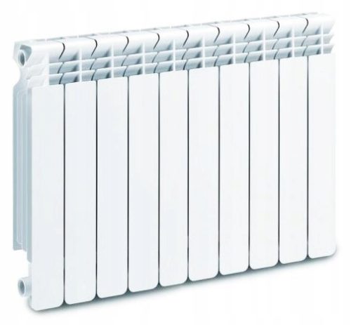 Dijamantni aluminijski radijator Wulkan H500 1526 W bijeli 800 x 578 x 95 mm - bočni priključak