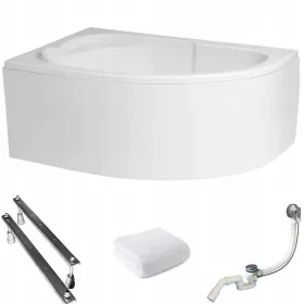 Asimetrična akrična kada Polimat STANDARD 130 x 85 cm
