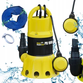    POTAPNA PUMPA ZA PRLJAVU VODU 1000W 15.000l/h + CRIJEVO + STEZALJKA SET