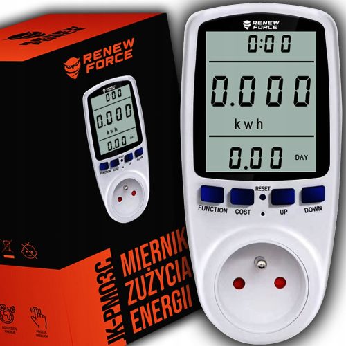 MIERNIK POTROŠNJE ELEKTRIČNE ENERGIJE I SNAGE SA EKRANOM I ALARMOM ZA PREOPTEREĆENJE