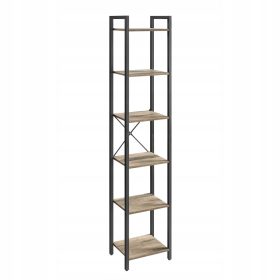   REGAL SLOŽENA POLICA RUSTIČNOG STILA, BEŽ BOJA, DIMENZIJE 30 x 40 x 187,5 cm