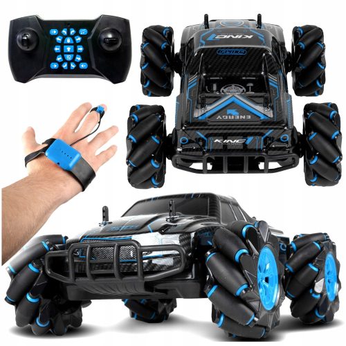 Auto na daljinsko upravljanje plavi DRIFT 4X4 GESTURES transformacija automobila