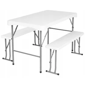   Set vrtnog namještaja - eHoker stol, plastični, pravokutni, 113 x 62 x 69,5 cm