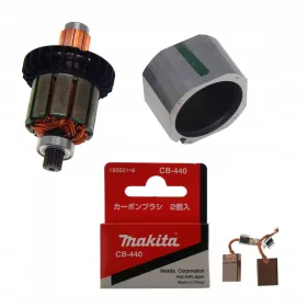    Makita rotor za DDF482D + stator + četkice CB440 619583-5 632J70-7