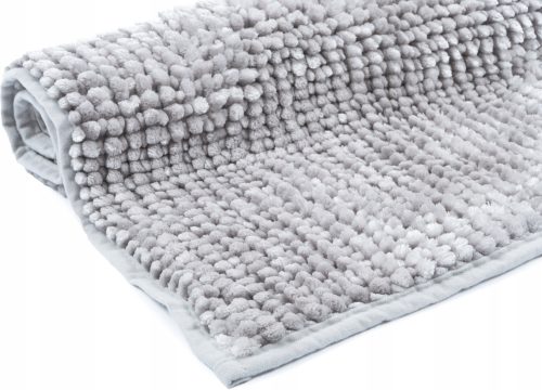 Duguljasti Kupaonski Tepih od Chenillea S Pahuljastim Efektom 60x90cm Siva