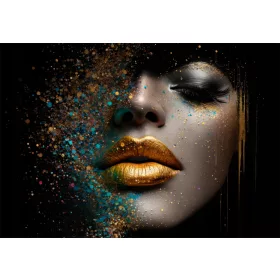 FOTO TAPETA LANENA ŽENA GOLD GLITER 276x192